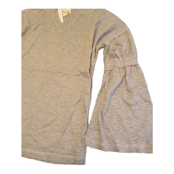 𝅺baea Flare Sleeve T-shirt In Grey - Picture 4 of 12
